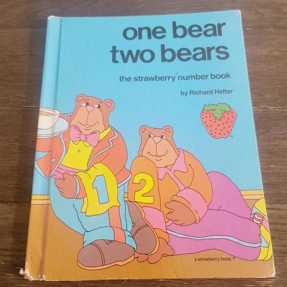 Vintage 1980 One Bear Two Bear The Strawberry Number Book By Richard Hefter